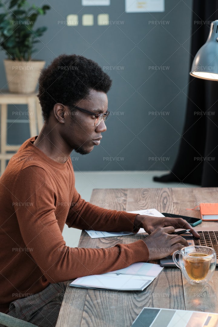 Student Studying At Home: Stock Photos