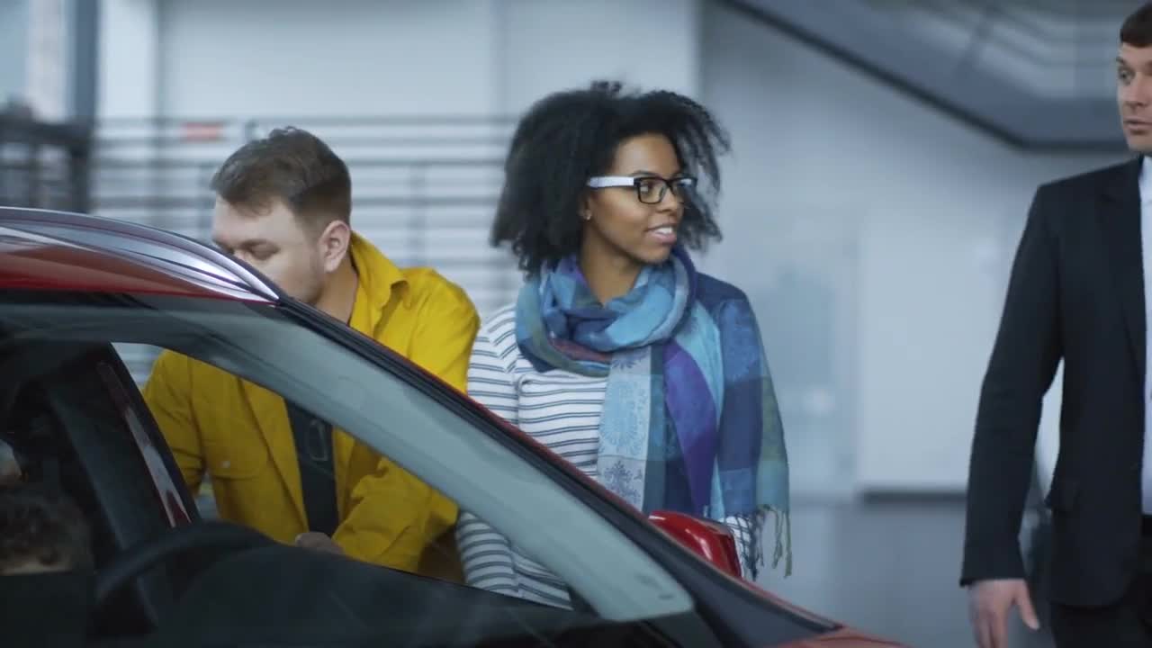 Car Dealer Selling New Car Stock Video Motion Array