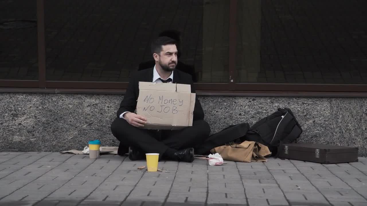 Unemployed Man - Stock Video | Motion Array