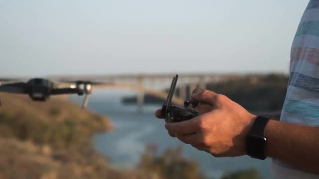 Man Control Drone: Stock Video