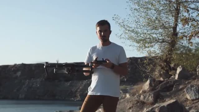 Professional Uses A Drone: Stock Video