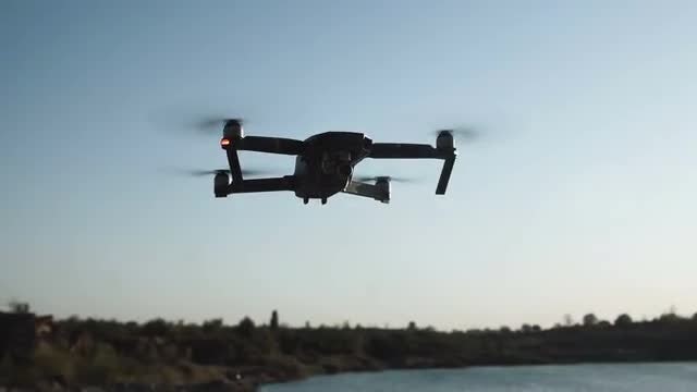 Flying Drone In Nature: Stock Video