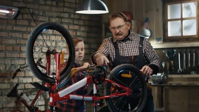 Repairing Bicycle: Stock Video
