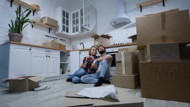 Couple In New Apartment: Stock Video