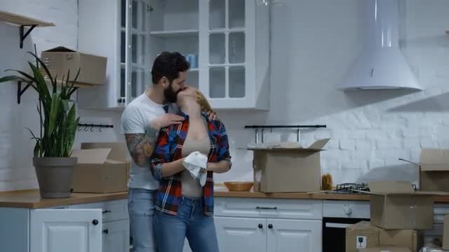 Couple In A New Home: Stock Video