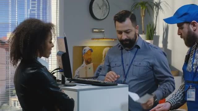 Mailing A Package: Stock Video