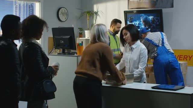 Receiving A Package: Stock Video