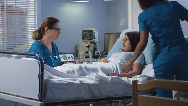 Doctor Visits A Patient: Stock Video