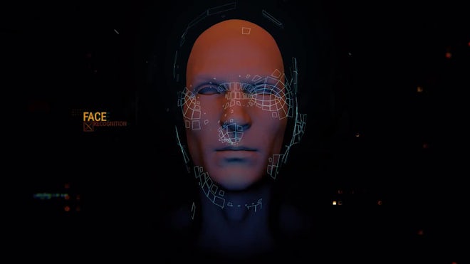 Male Facial Recognition Scan - Stock Video | Motion Array