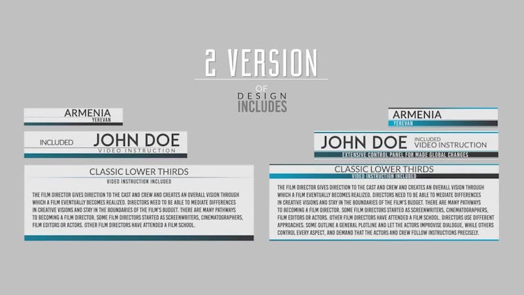 Lower Thirds and Captions: After Effects Templates