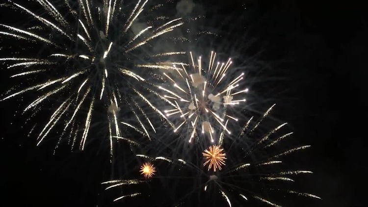 Colorful Fireworks At Night: Stock Video