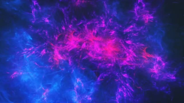 Colorful Blue and Purple Nebula in Deep Space: Stock Motion Graphics