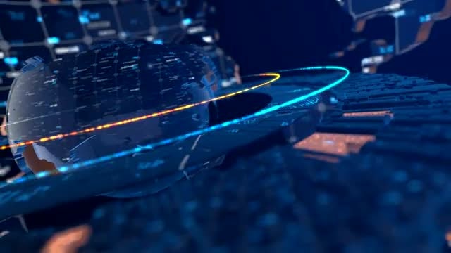 Hi-Tech TV News Background: Stock Motion Graphics