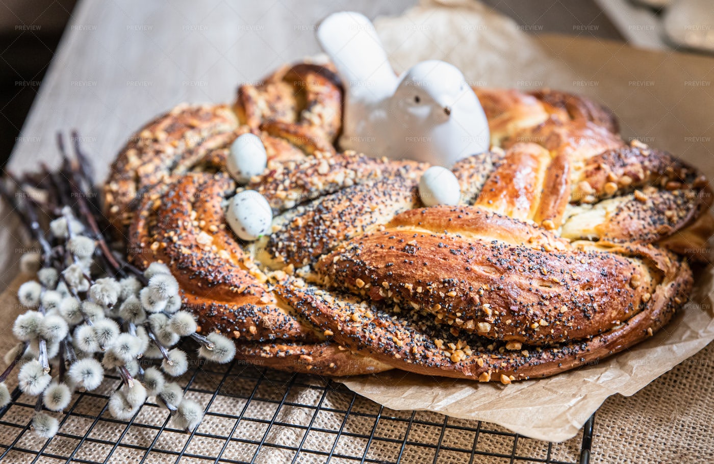 Easter Twist Bread: Stock Photos