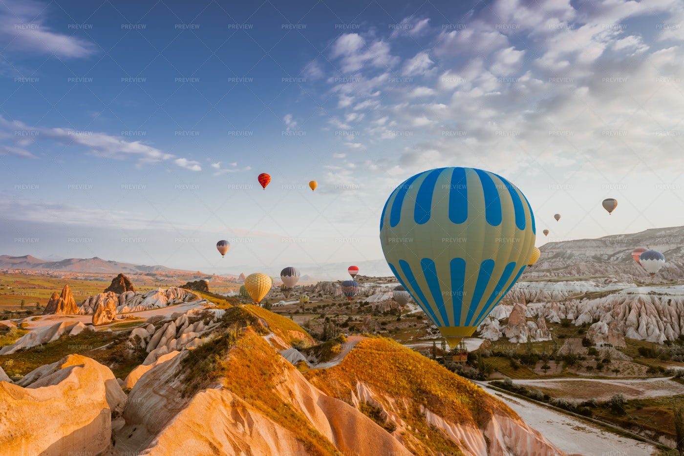Air Balloon In Cappadocia, Turkey: Stock Photos