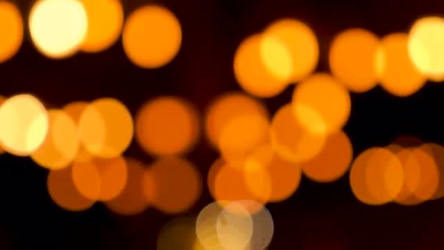 Orange Bokeh Lights Warm Background: Stock Video