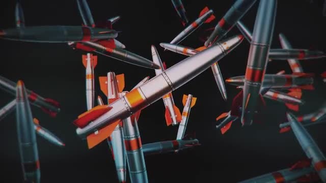 Floating Aircraft Missiles VJ Loop: Stock Motion Graphics