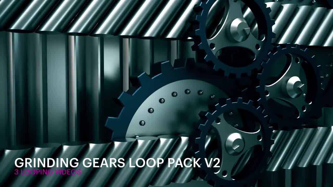 Grinding Gears Loop Pack V2 Stock Motion Graphics Motion Array