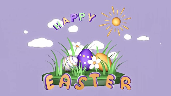 Happy Easter Animation Loop - Stock Motion Graphics | Motion Array