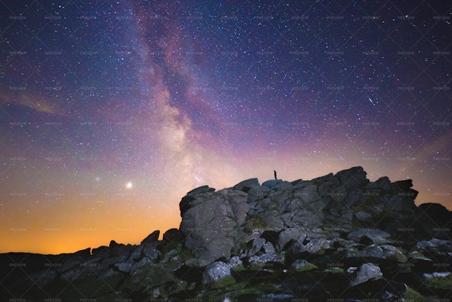 Watching The Night Sky - Stock Photos | Motion Array