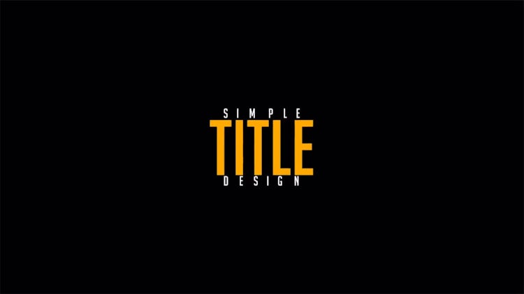 Neo Minimal Titles Pack I: After Effects Templates