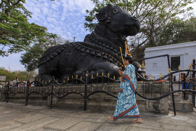 Temple Visit Of Indian Women - Stock Photos | Motion Array