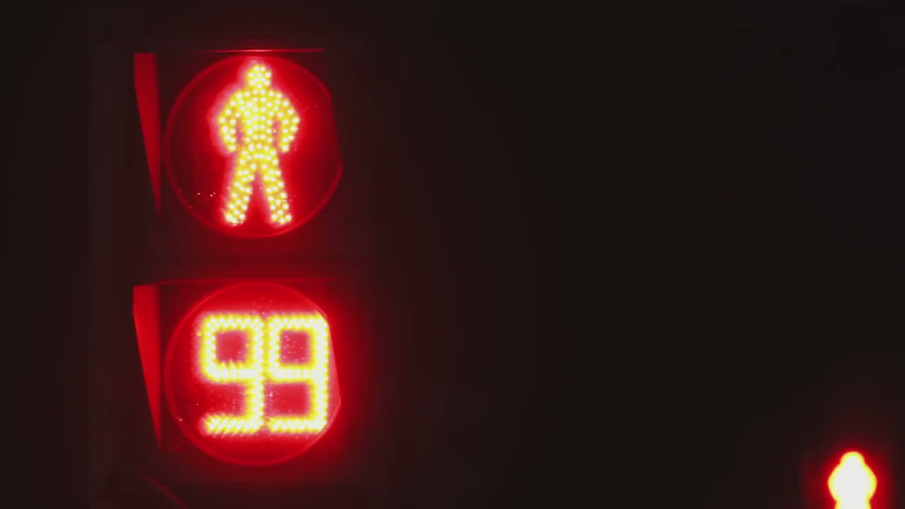 Pedestrian Stoplight Stock Video Motion Array
