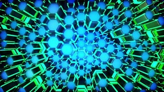 Neon Hexagon Moving Grid Loop: Motion Graphics