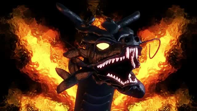 Chinese Dragon Head VJ Loop: Stock Motion Graphics