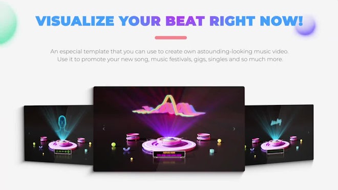 Hologram Music Visualizer - After Effects Templates