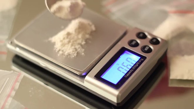 Weighing Drugs Before Packing - Stock Video