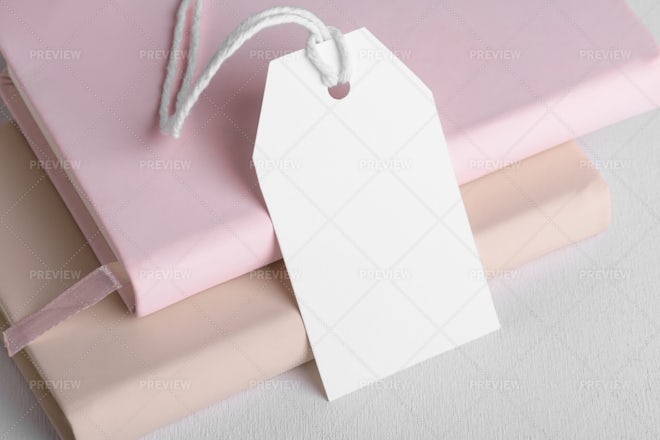 Pink Price Tag, Stock image