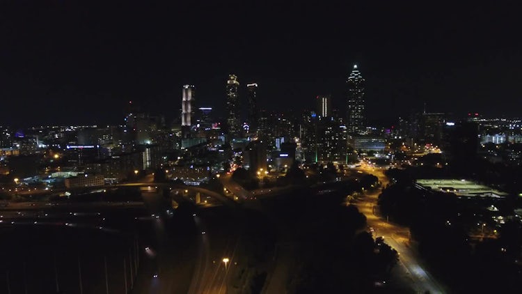 Atlanta Skyline Zoom Out: Stock Video