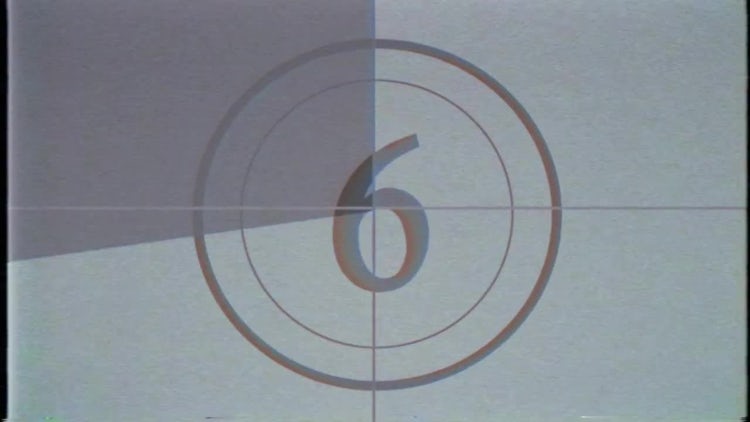 VHS Gray-Theme Countdown: Stock Motion Graphics