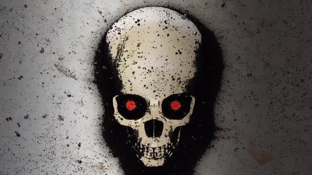 Comic Skull Background: Stock Motion Graphics