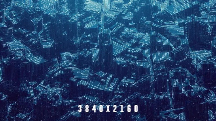 4K Digital City Color: Stock Motion Graphics