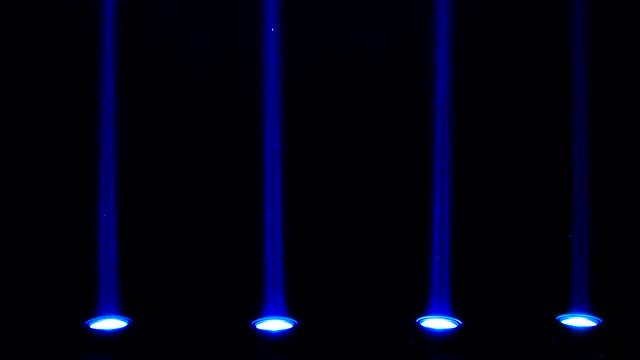Four Blue LED Lights Flashing: Stock Video