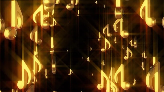 Sparkling Music Notes Loop - Stock Motion Graphics | Motion Array