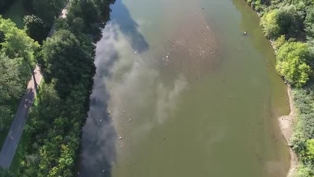 Flying Over A River: Stock Video