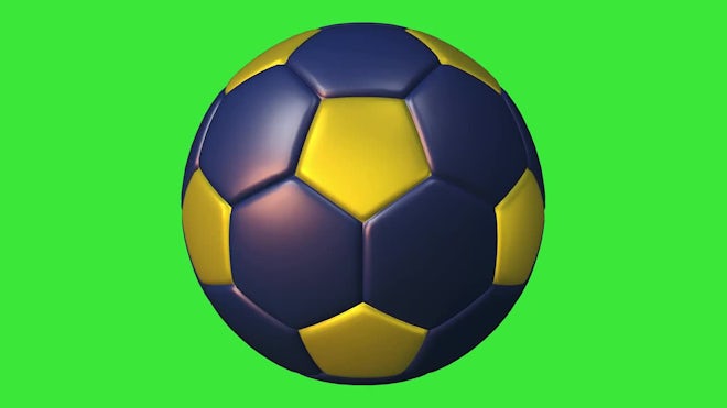 Soccer Ball On Green Screen - Stock Motion Graphics