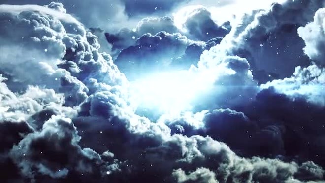 Light From Within The Clouds - Stock Motion Graphics | Motion Array