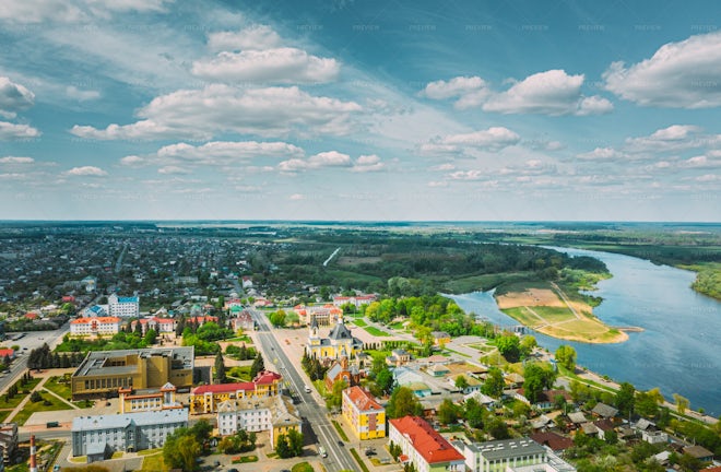 Aerial View Of Residential Houses - Stock Photos | Motion Array