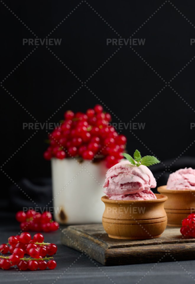 Pink ice cream ball Stock Photo by ©magone 130647898