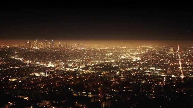 Los Angeles City At Night: Stock Video