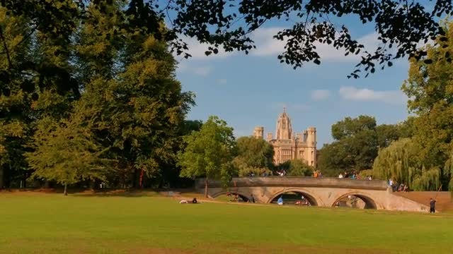 Tilting Shot Of King's College: Stock Video