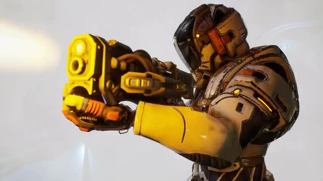 Futuristic Soldier Closeup: Stock Motion Graphics