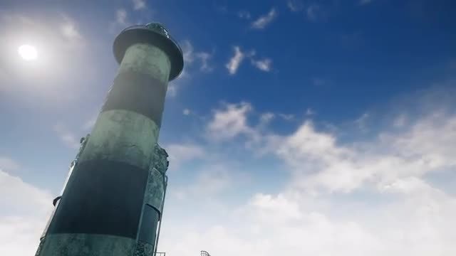 Old Lighthouse During Sunrise: Stock Motion Graphics