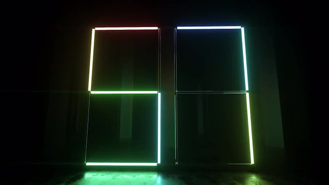 1 Minute Neon Digital Countdown V2, Backgrounds Motion Graphics ft