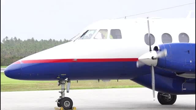 Airplane Starting Up On Runway: Stock Video