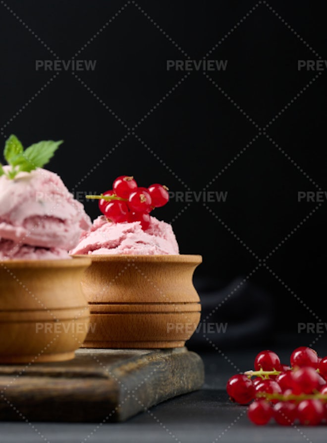 Pink ice cream ball Stock Photo by ©magone 130647898